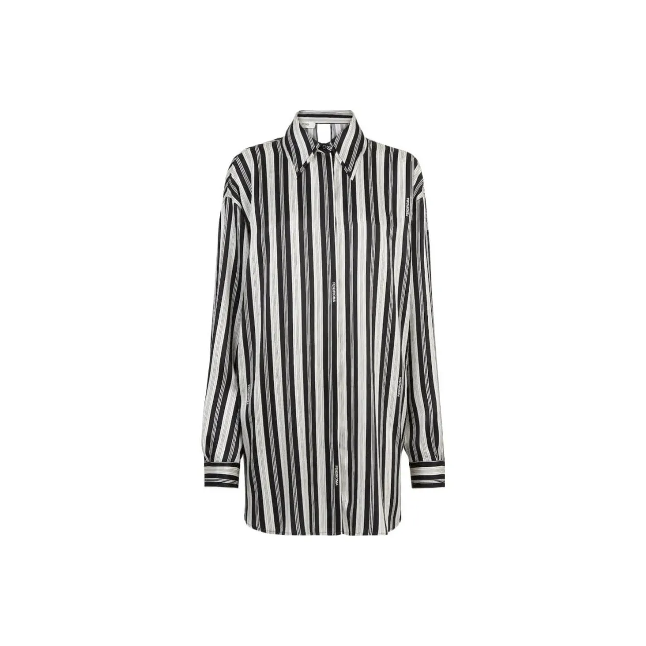 FENDI Striped Silk Shirtdress