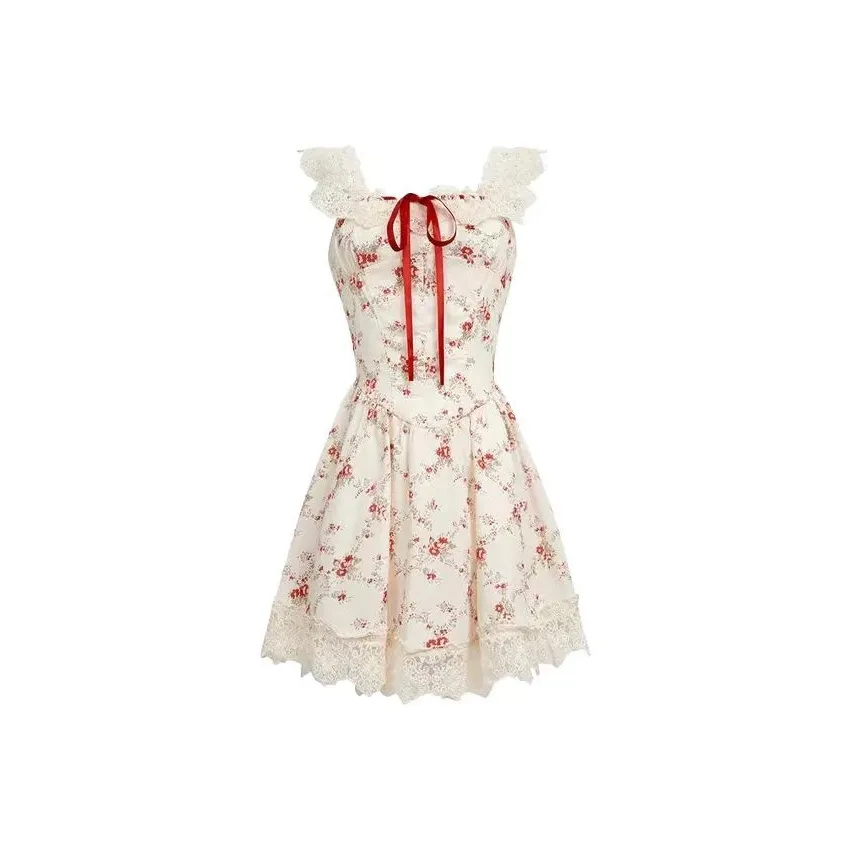 PAVLISOVA Slip Платье Женское Сладкий стиль Цветочный