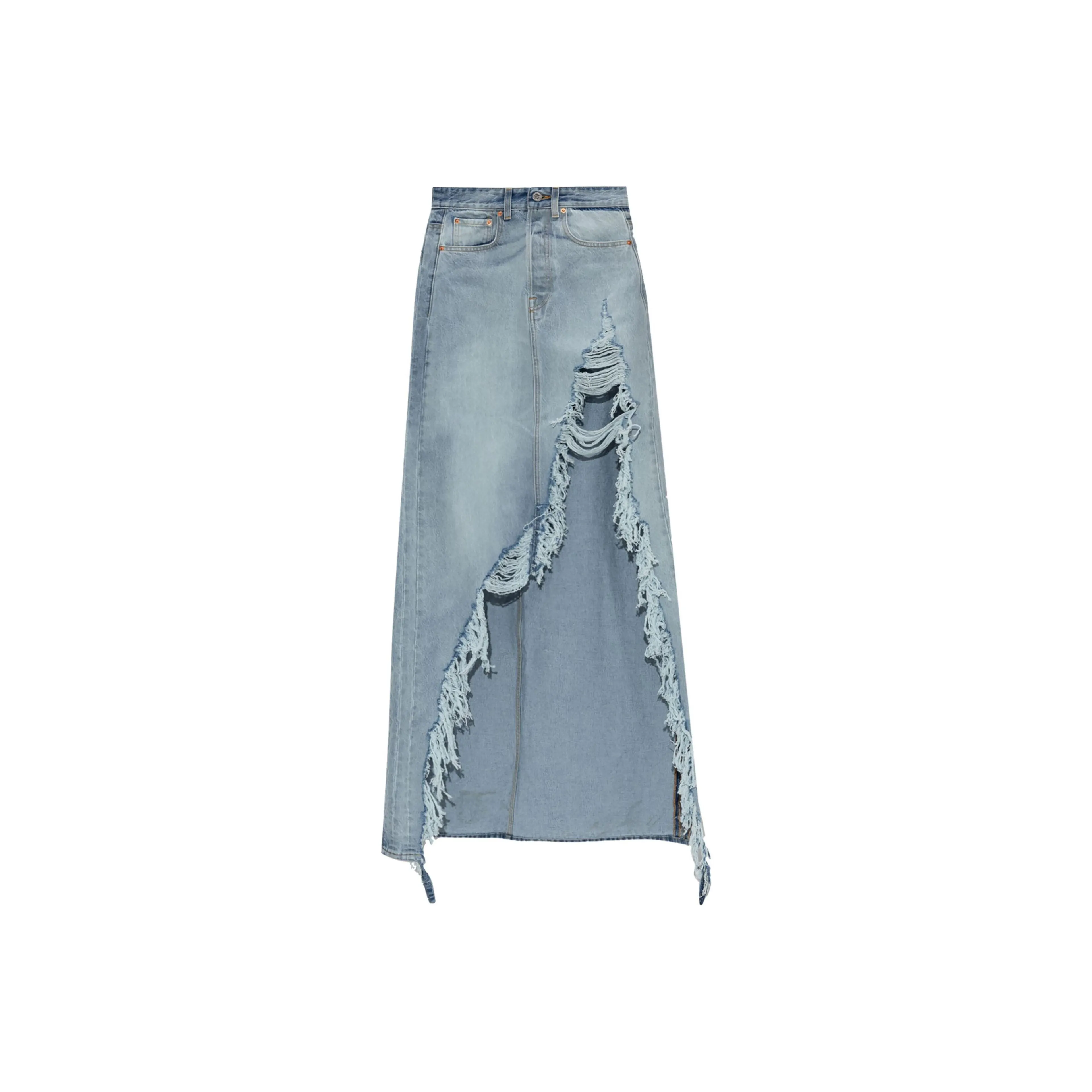 Vetements Draped Denim Skirt