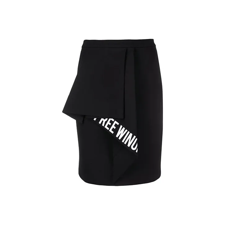 OFF WHITE Slogan print Ruffled detail Skirt