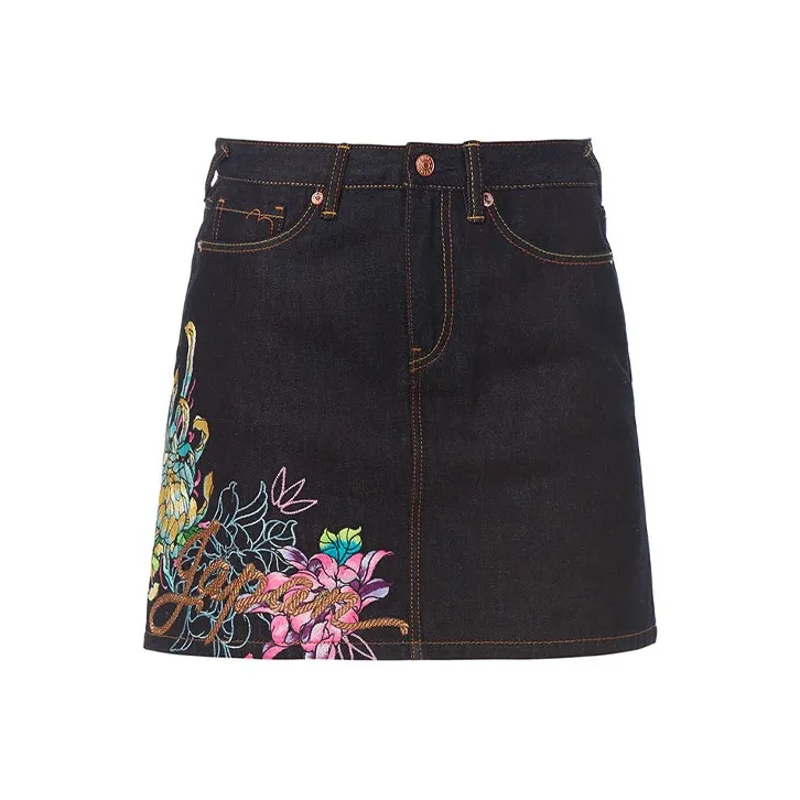 EVISU Denim Short Skirts Women's Blue