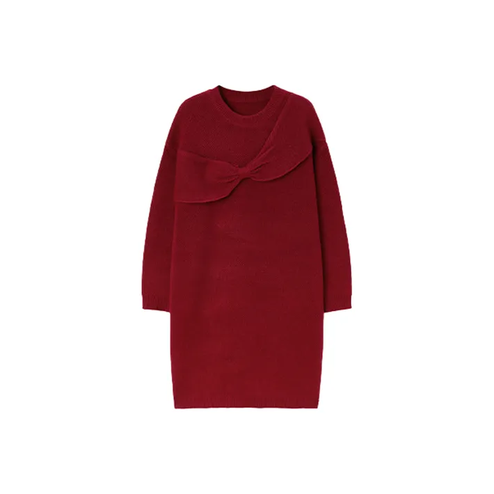 Itisf4 Длинное платье с длинными рукавами женское красное