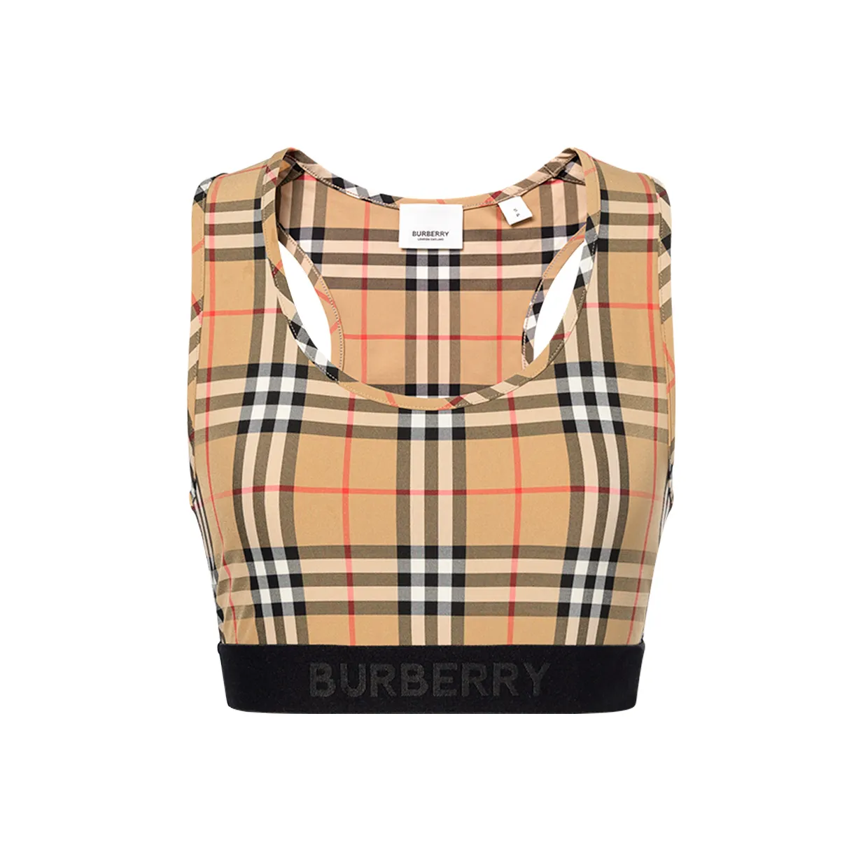 Burberry Logo Detailed Vintage Check Bra Top