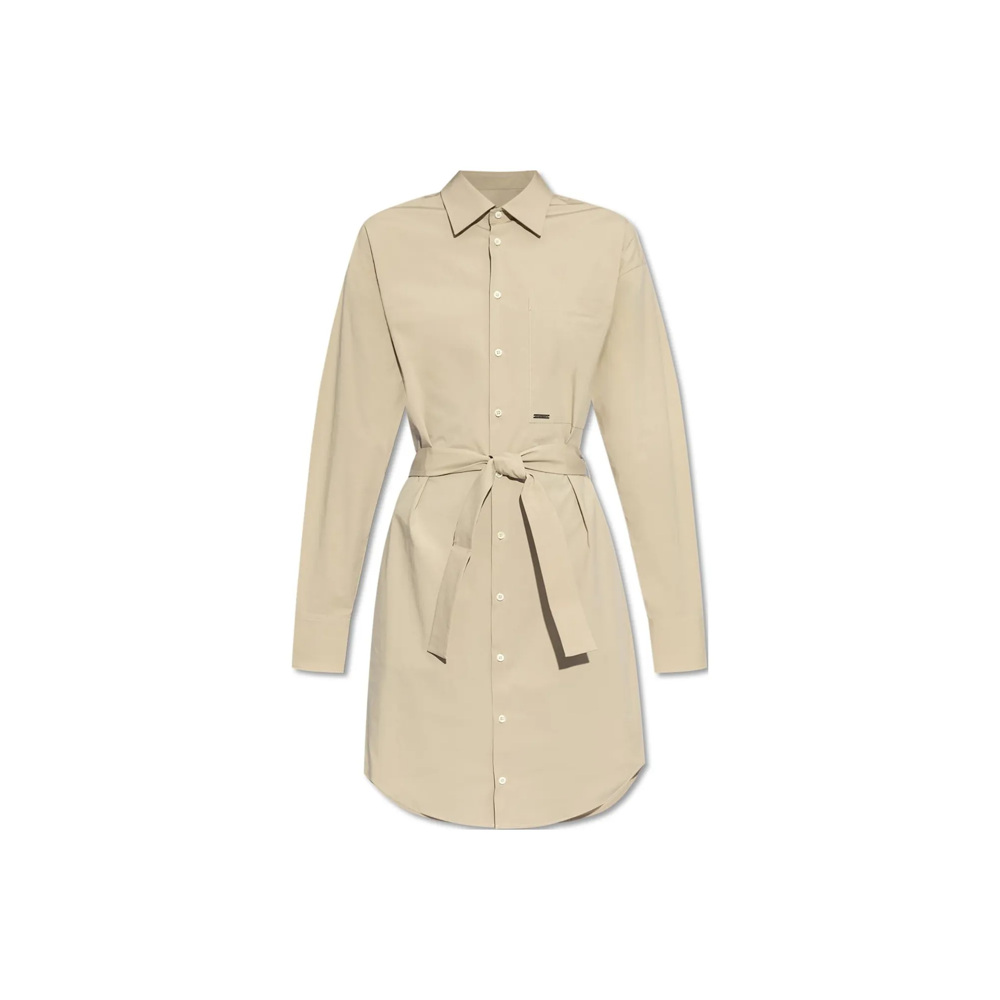 Dsquared2 Belted Waist Buttoned Shirt Dress
