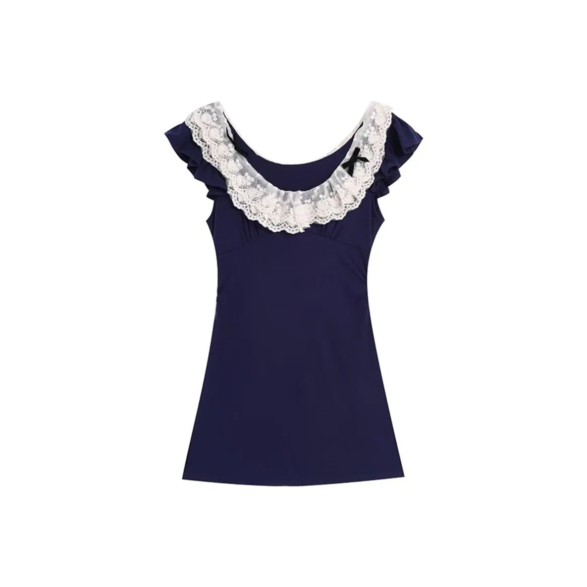 Incolore Короткий рукав платье женское темно-синего цвета
