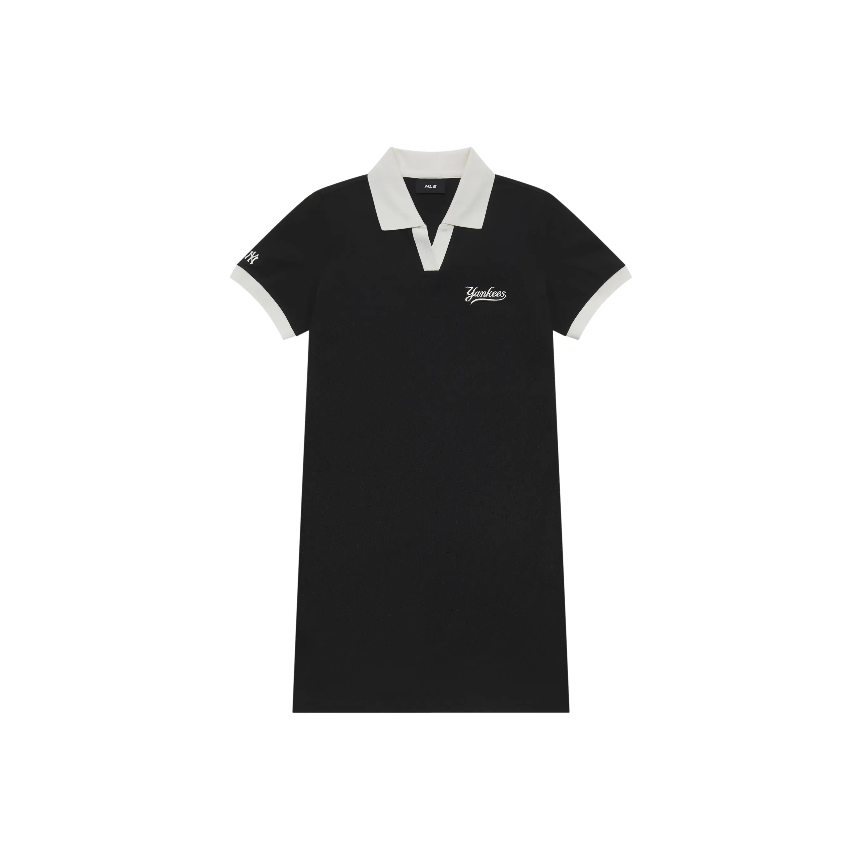 Mlb Base Logo New York Yankees Basic Collection SS25 Короткий рукав Платье Женское Черное