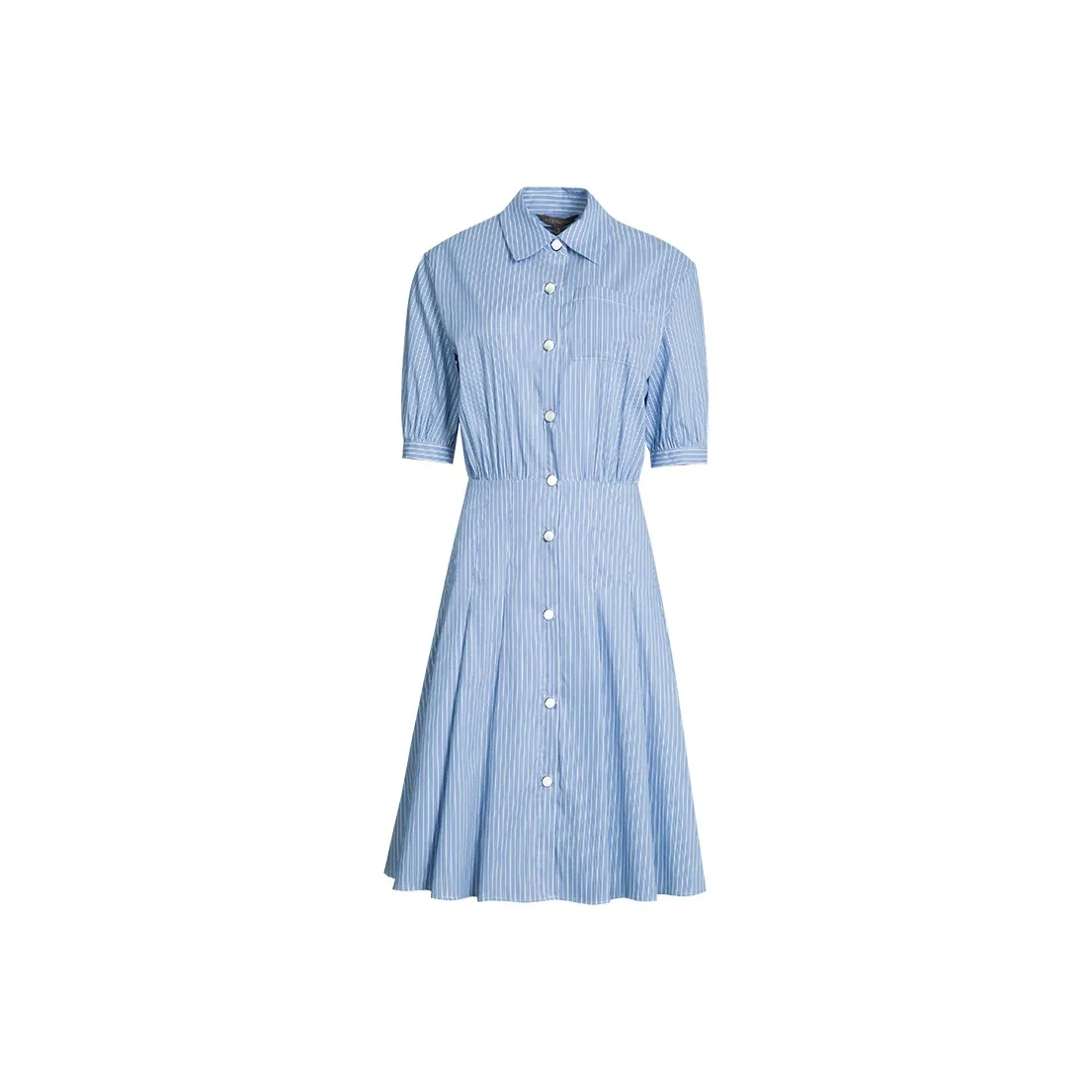 MeetMetro Короткий рукав Платье Женское Синий