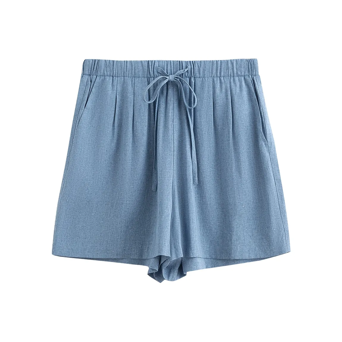 Initial Language Повседневные шорты Женские Винтажный синий