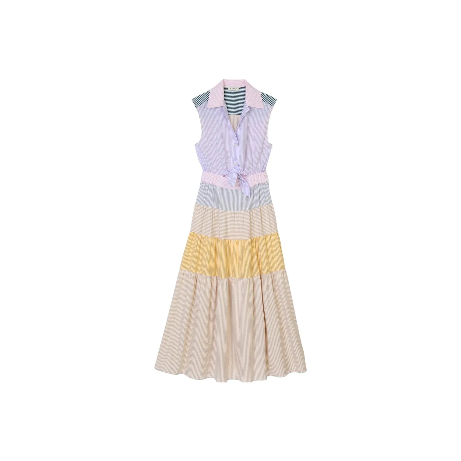 Sandro Без рукавов Платье Женское Многоцветное