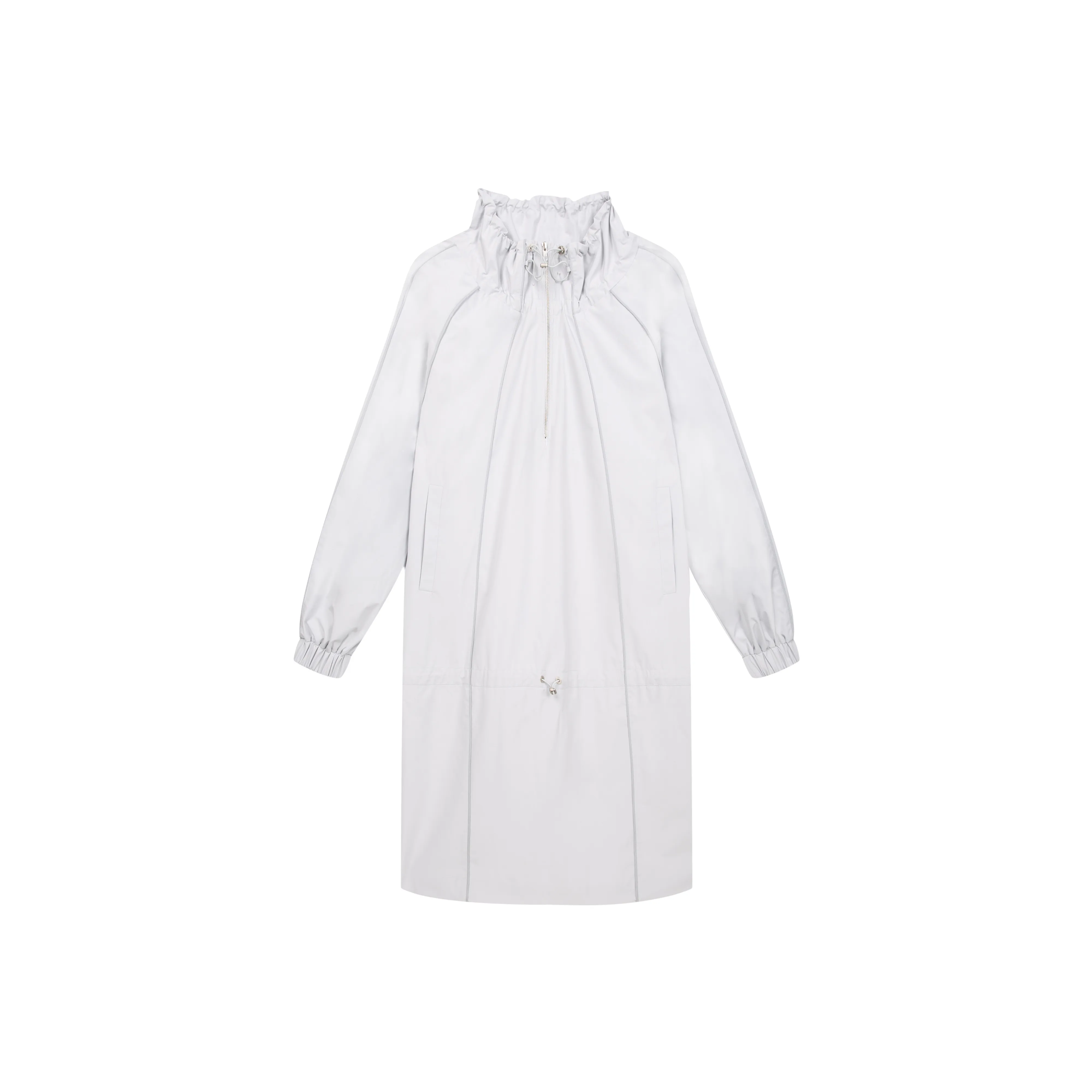 RUNTOTHEFUTURE Серебристо-серый Женские Длинные Платья с Рукавами