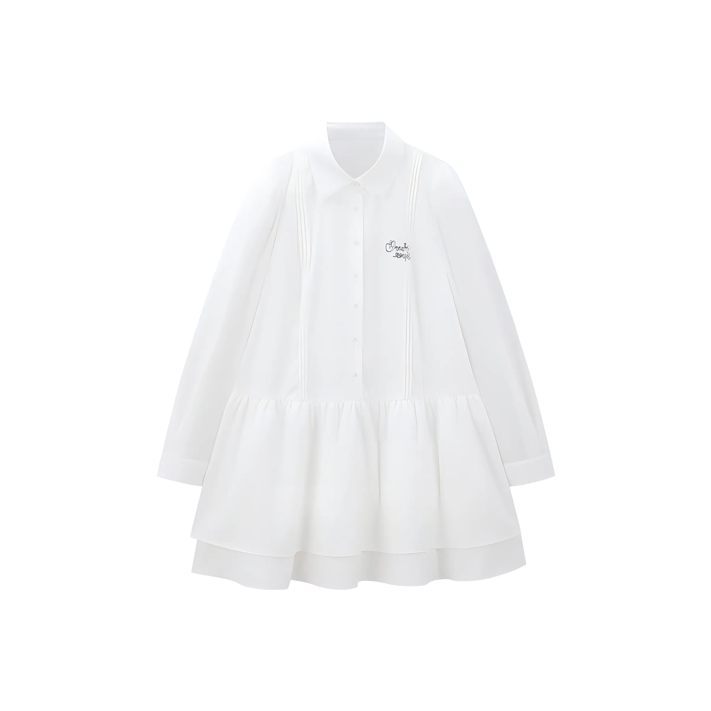 LEDIN Long Sleeved Dress Women's White