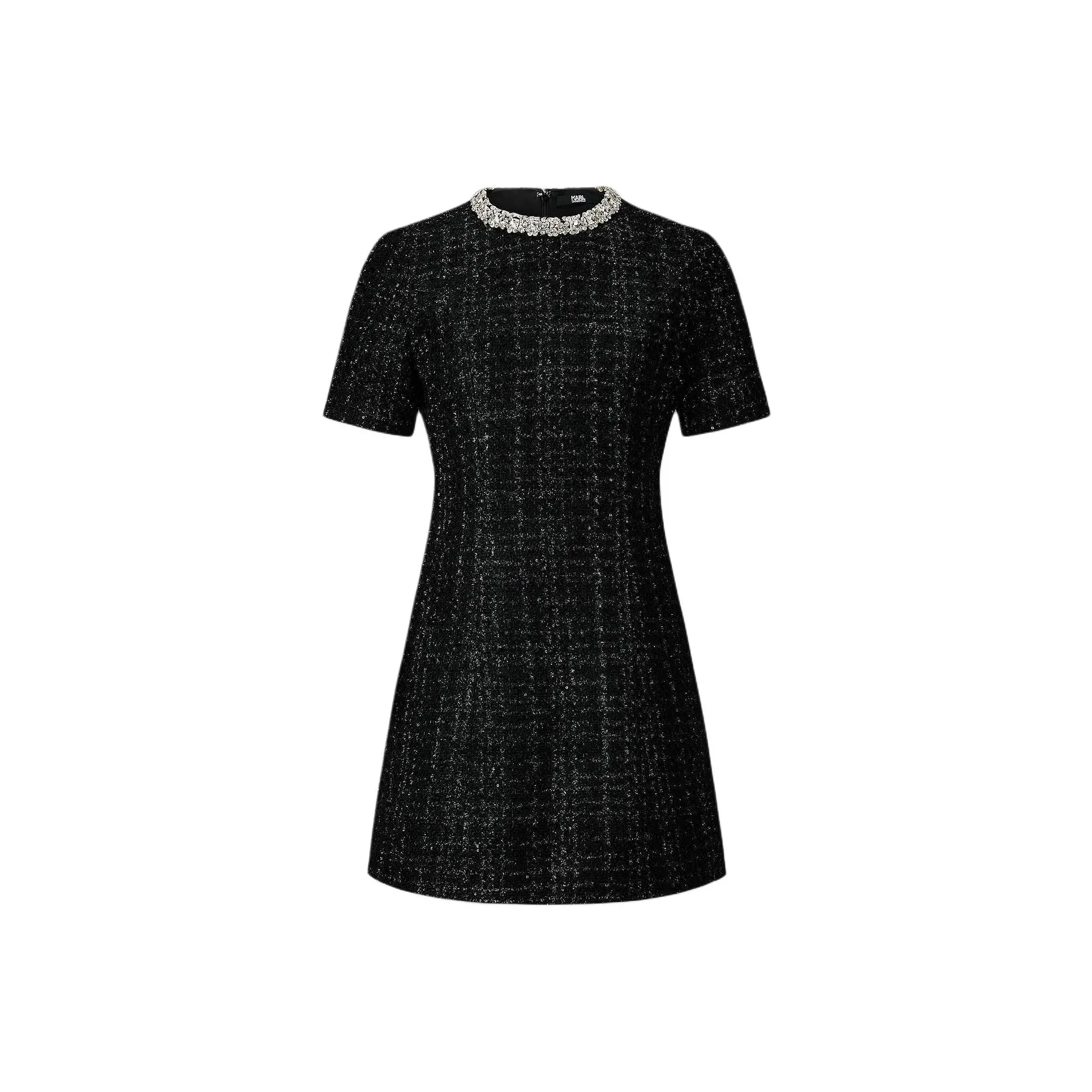 KARL LAGERFELD Короткий рукав Платье Женское Черное