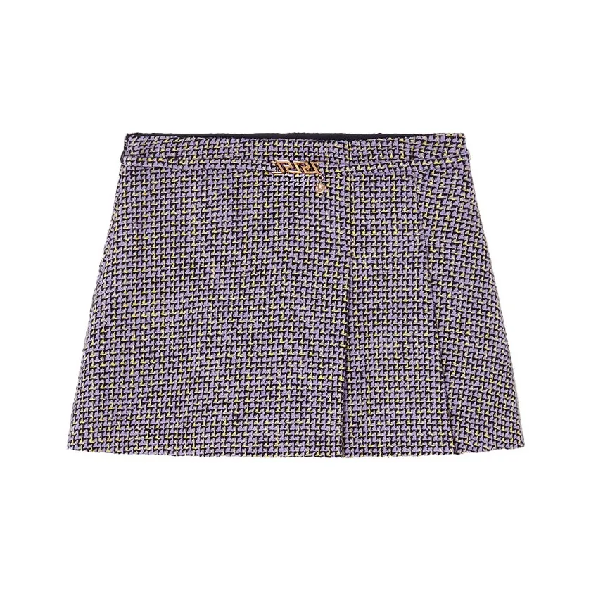 VERSACE SS22 Повседневные короткие юбки Женские Светло-фиолетовый