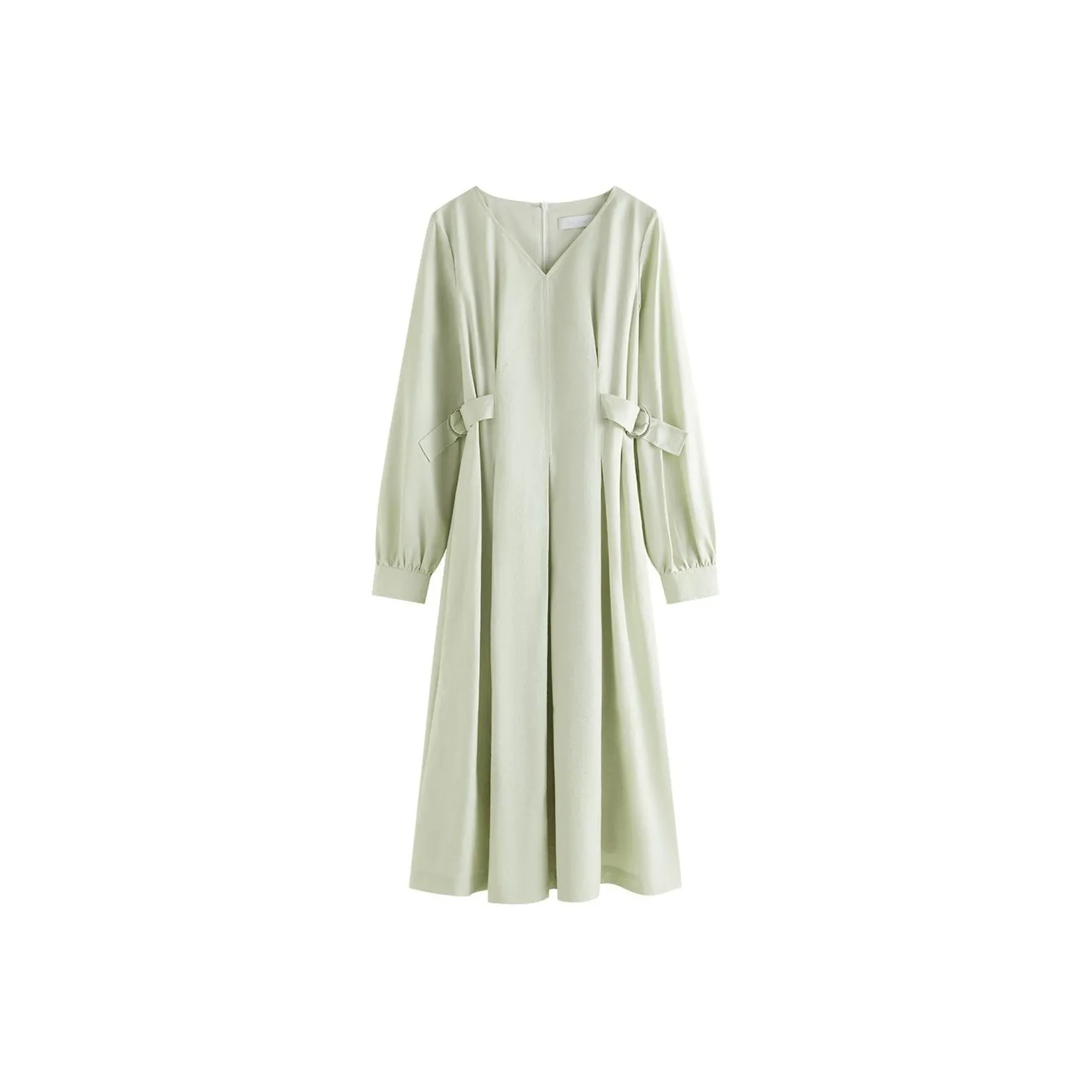 FANSILANEN Длинное платье с длинными рукавами женское зеленое