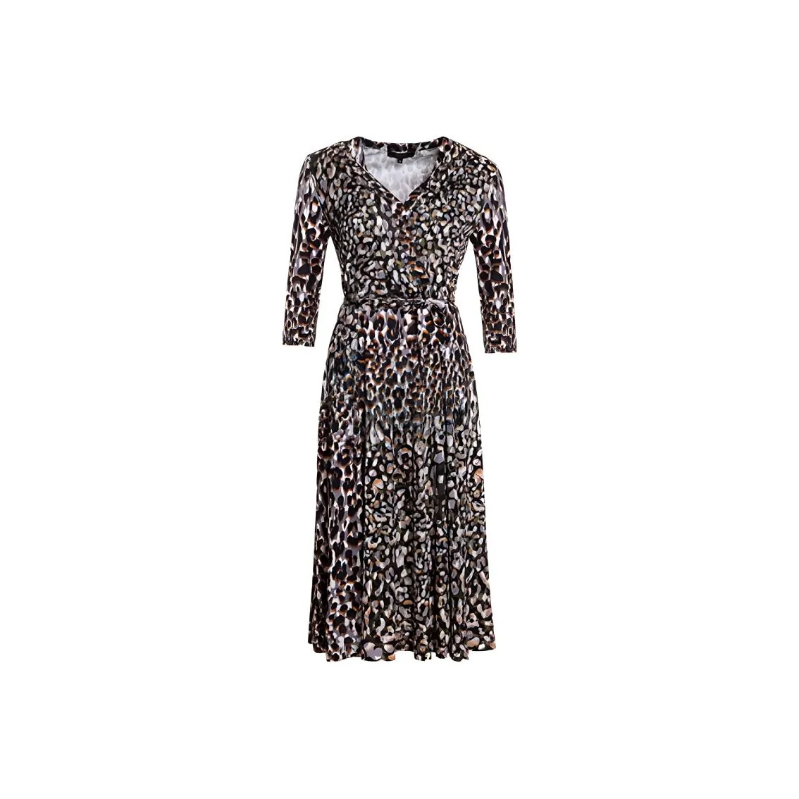 BESIONIA SS22 Длинное платье с длинным рукавом женское черное с точкой