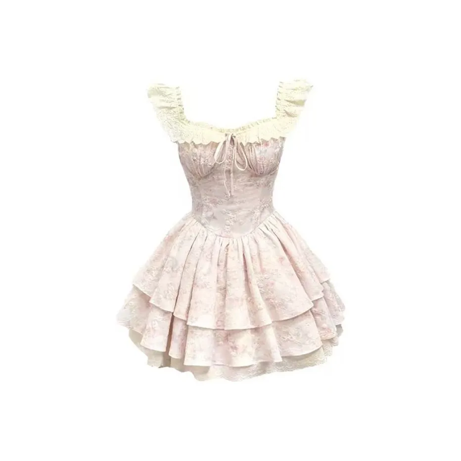 SECFLY OFFICIAL Короткий рукав Платье Женское Розовое