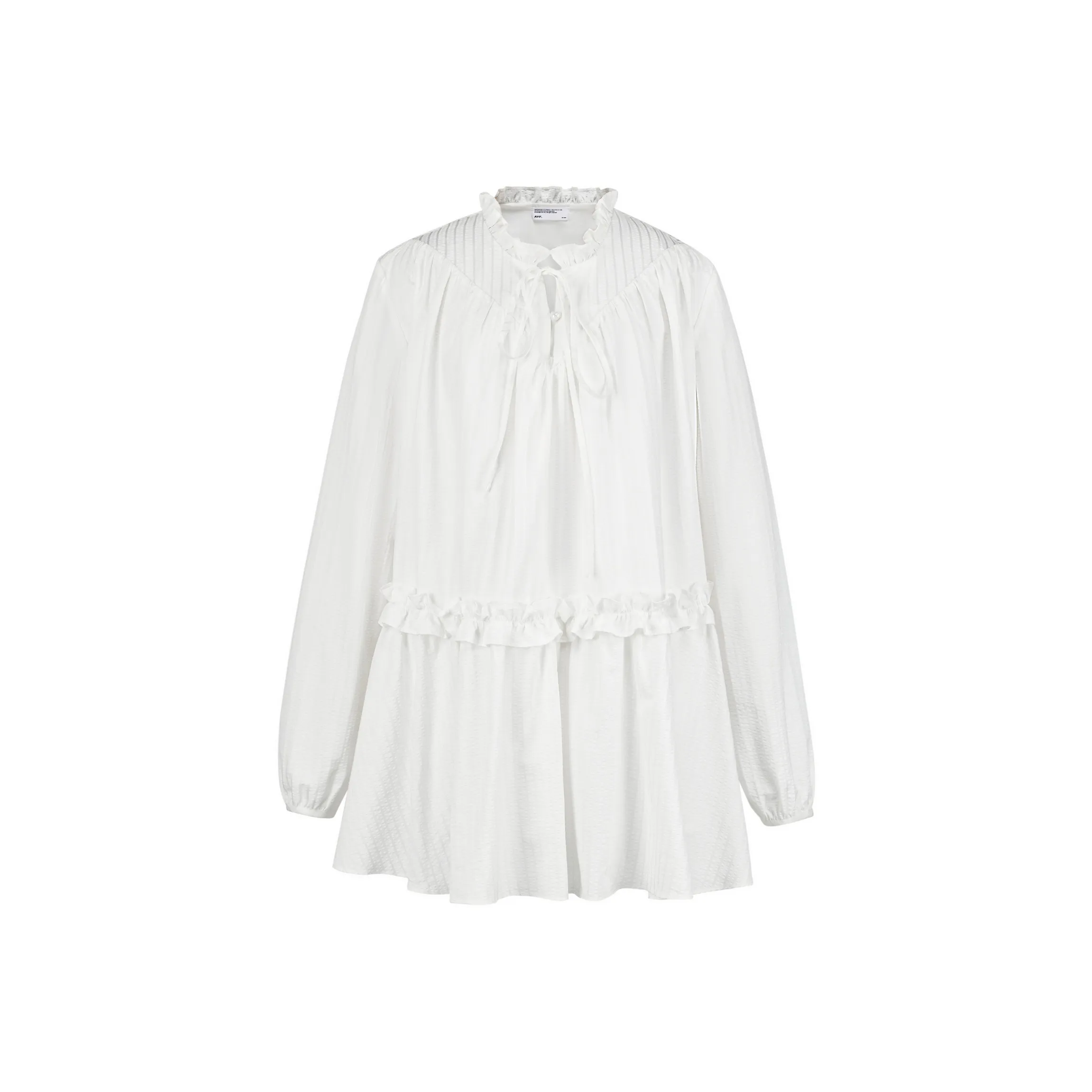 AYF Длинное платье с длинными рукавами женское белое