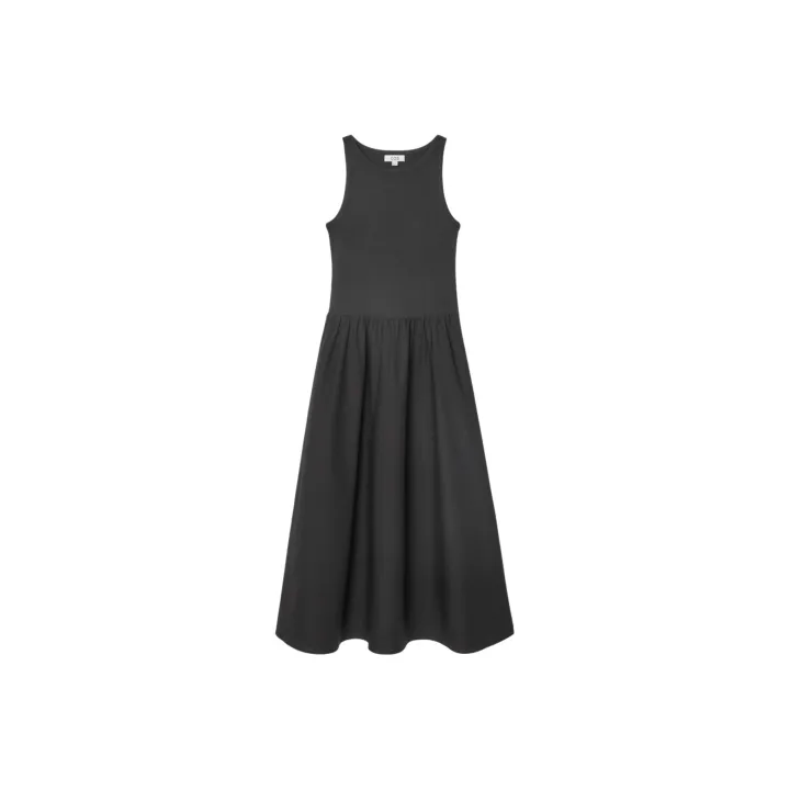 cos slim fit scuba dress Xscape Petite Crew Neck Long Sleeve Dress - Black main image 0