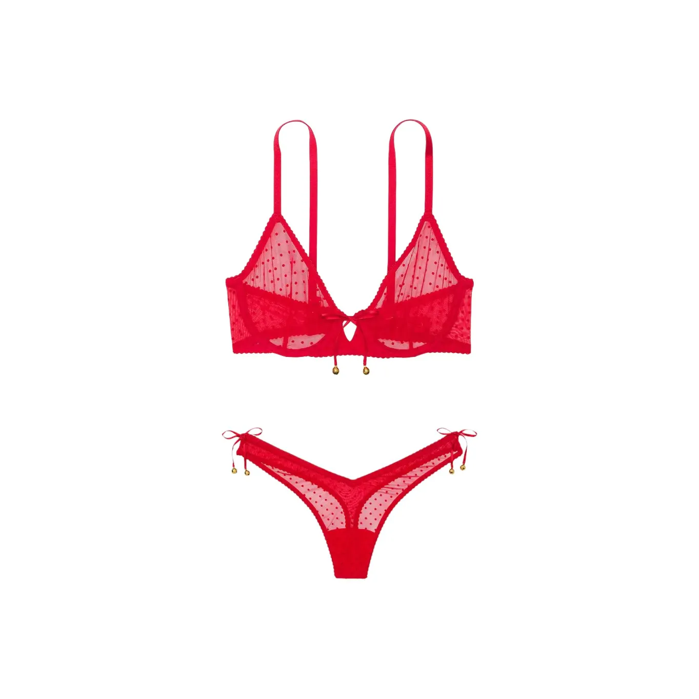 Victoria's Secret Комплект нижнего белья для женщин красный
