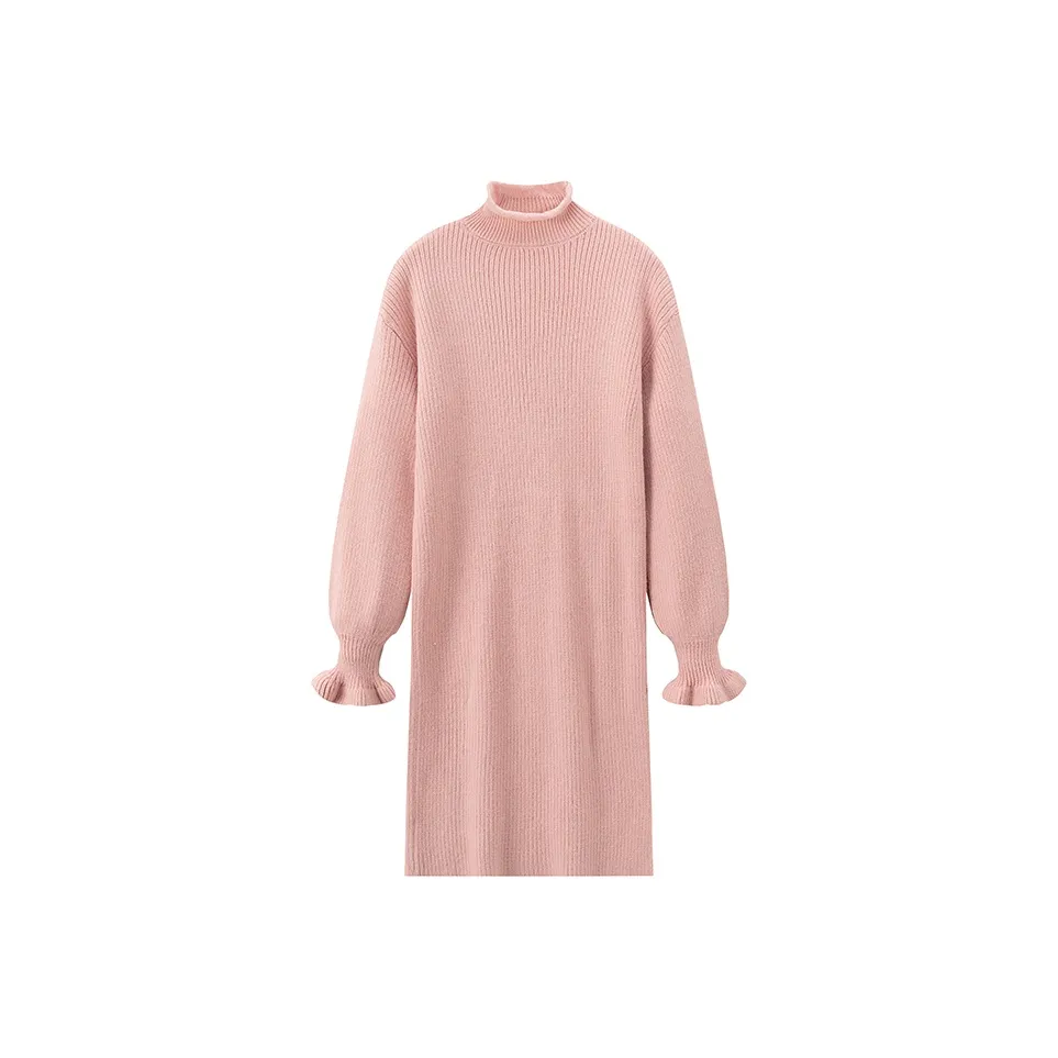 RED DRAGONFLY Длинное платье с длинными рукавами женское розовое