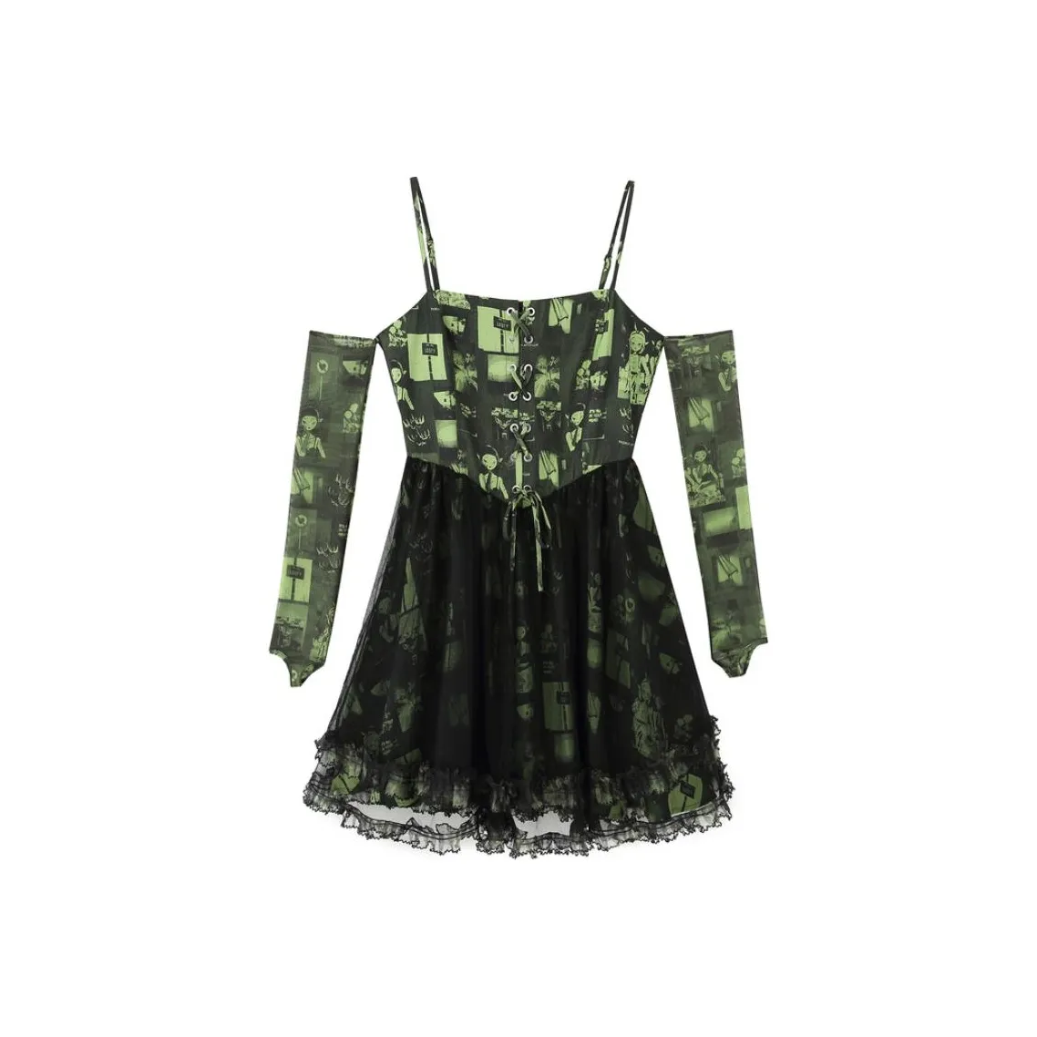 PHORM Slip Dresses Women's Mustard Green