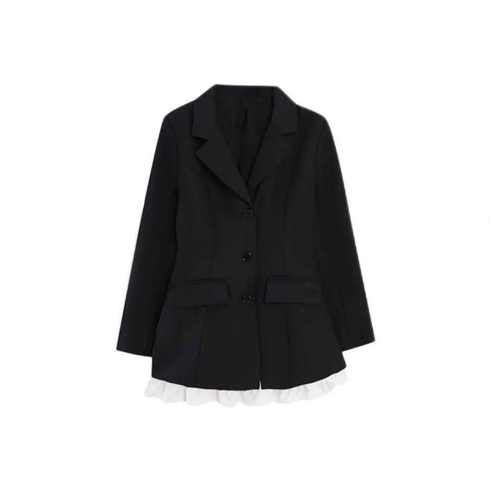 ONE PASS STUDIO Длинное платье с длинными рукавами женское черное