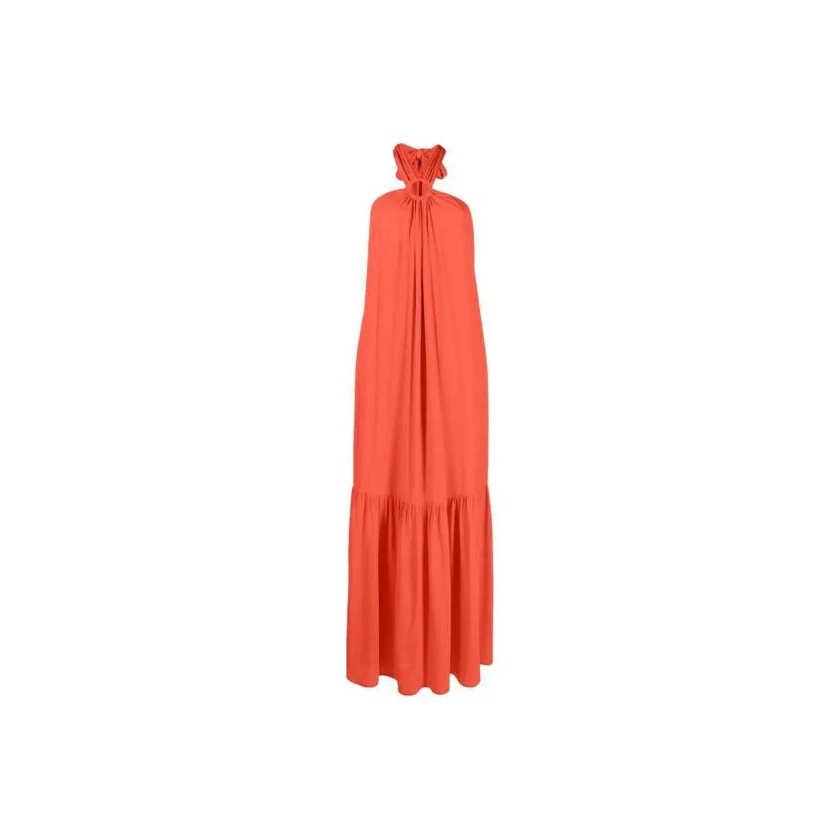 ERIKA CAVALLINI Pleat detail Halterneck Long Dress