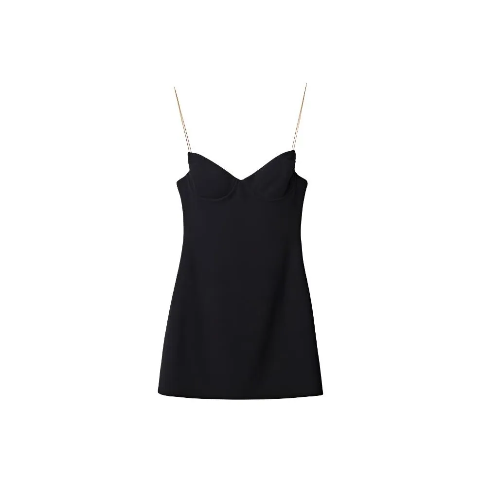 MIU MIU Sweetheart-Neck Spaghetti Strap Mini Skirt
