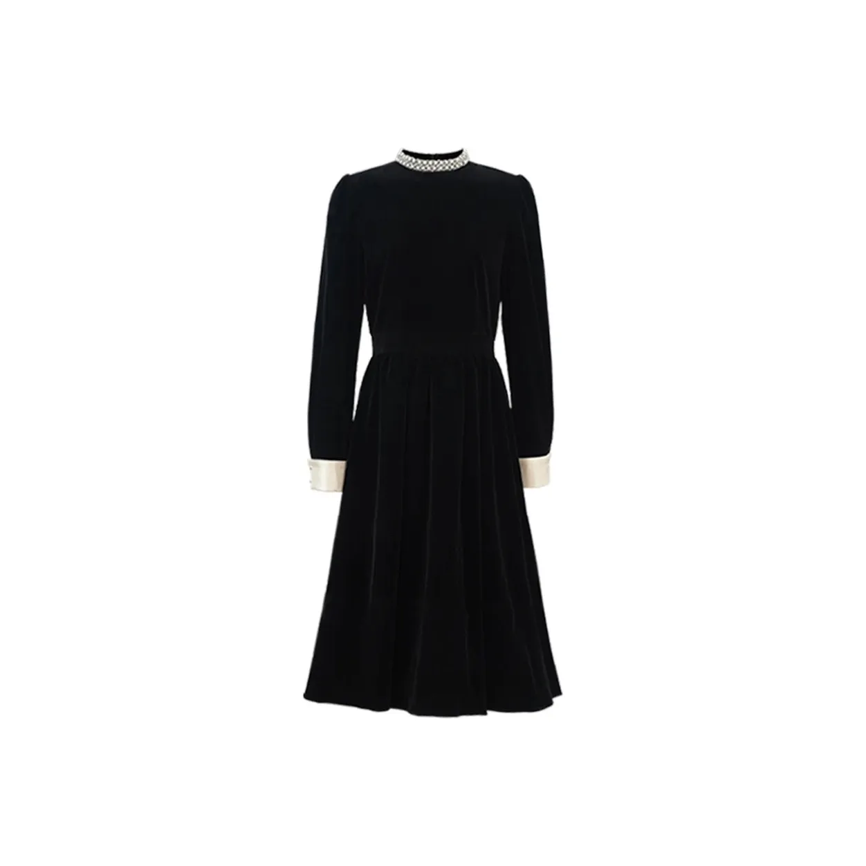 TIBINB Длинное платье с длинным рукавом женское черное