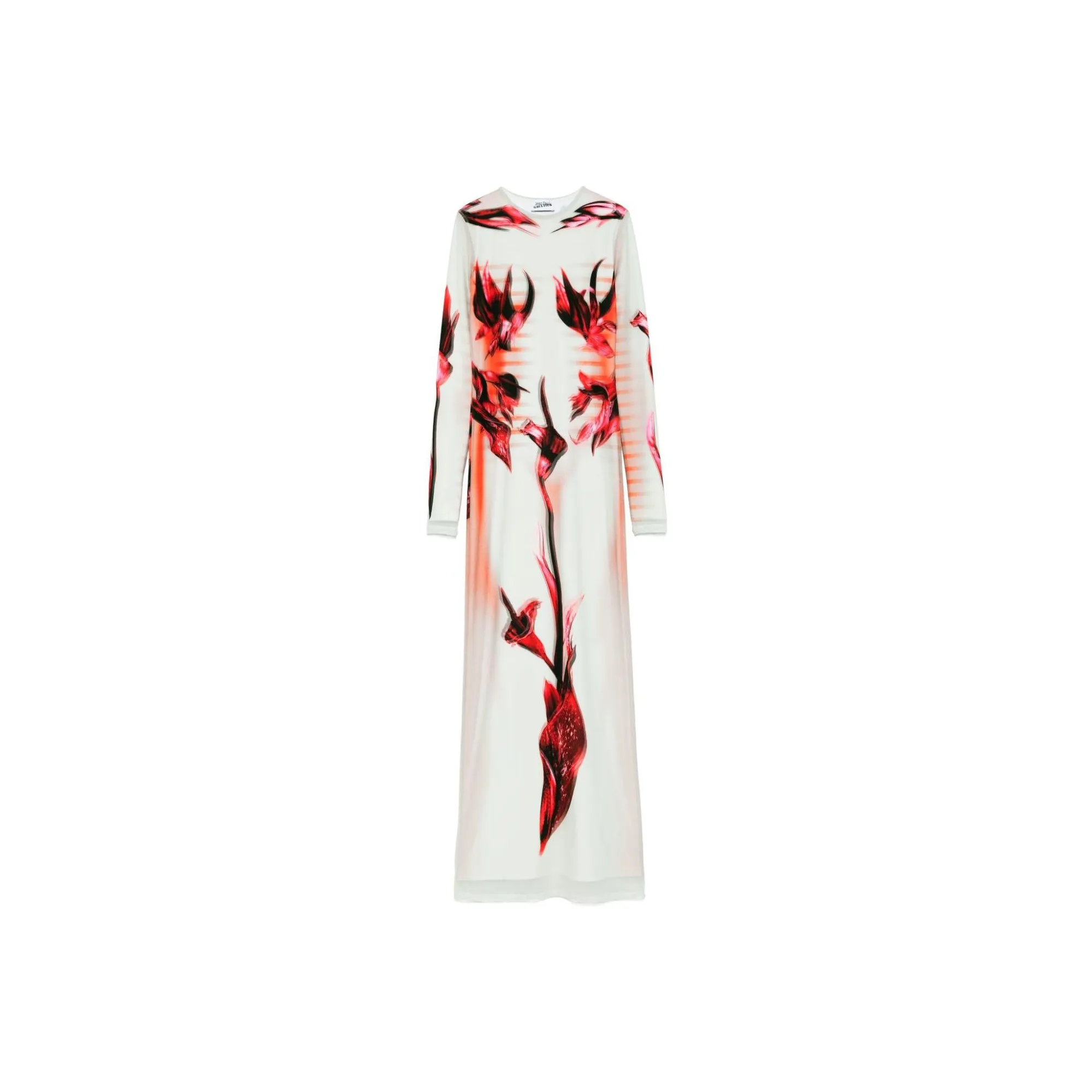 Jean Paul Gaultier Double layered Printed Maxi Dress