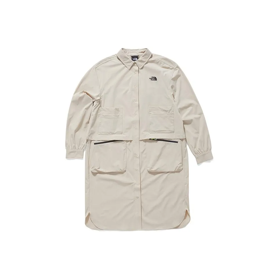 The North Face Хаки Женские Длинные Платья с Рукавами