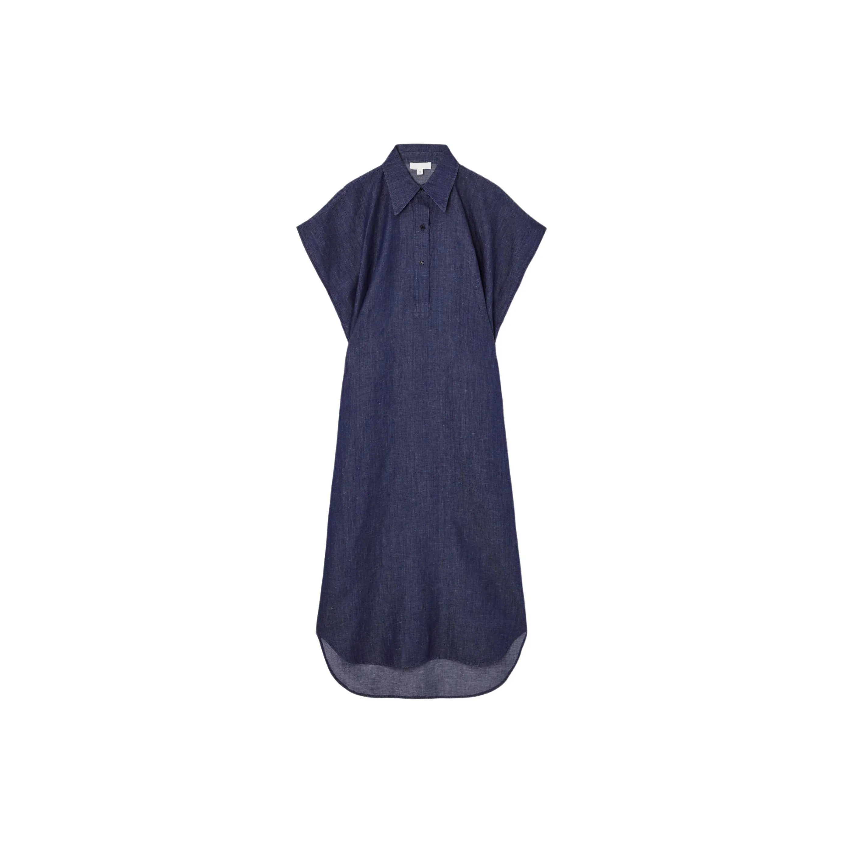 COS Короткий рукав платье женское индиго