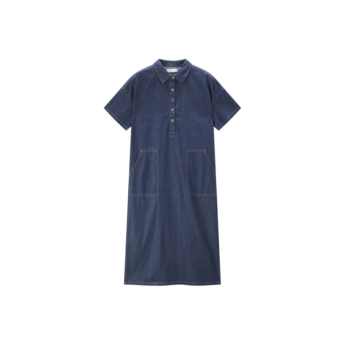 Giordano Short Sleeved Dress Women's Dark Blue
