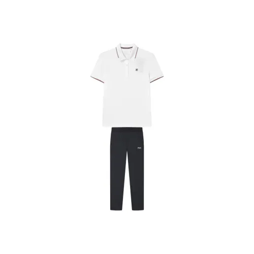 FILA Стандартный белый + Глубокий черный Женские повседневные костюмы