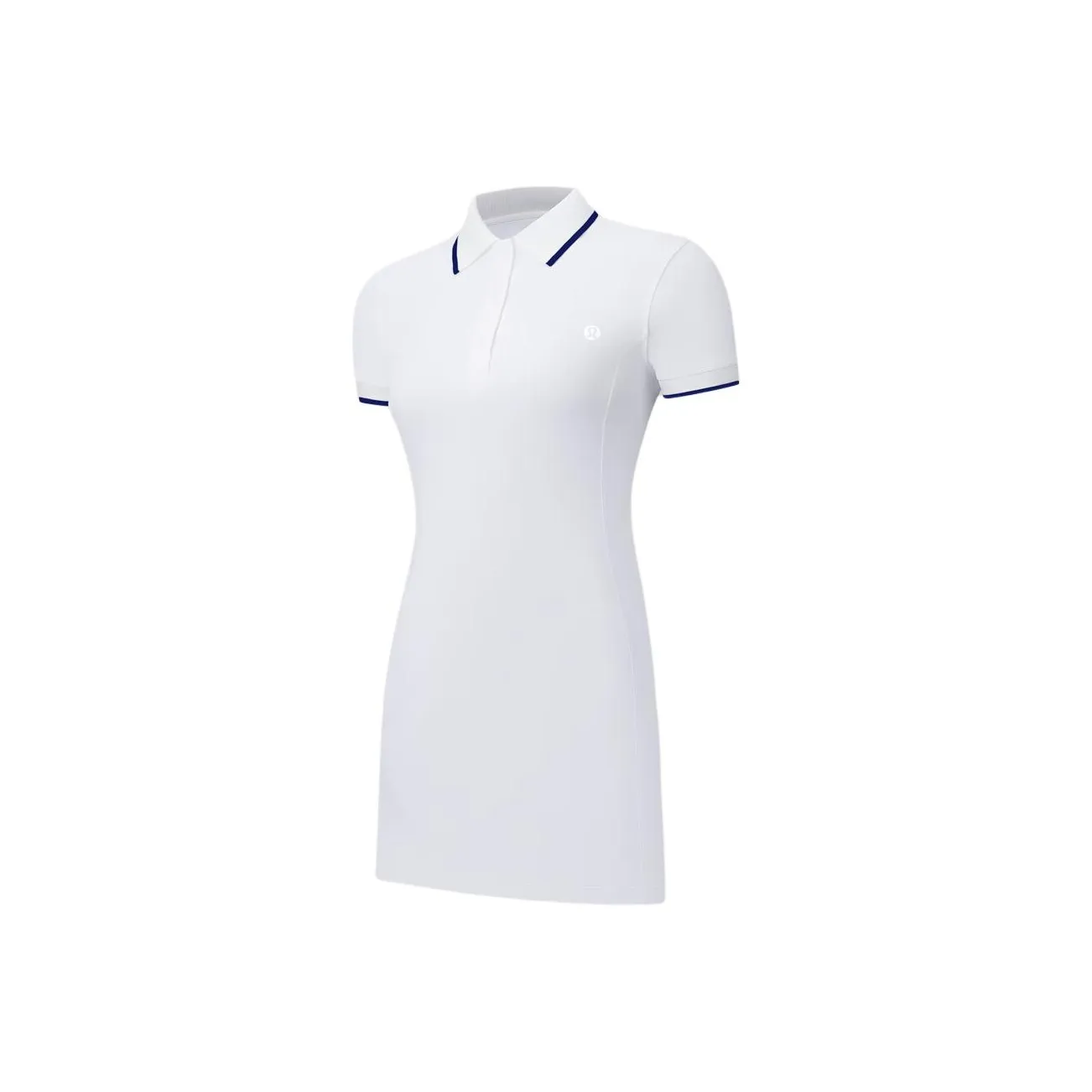 Lululemon Slim Fit Short Sleeved Dress Women's White/Carefree Blue/WHT/CLBL