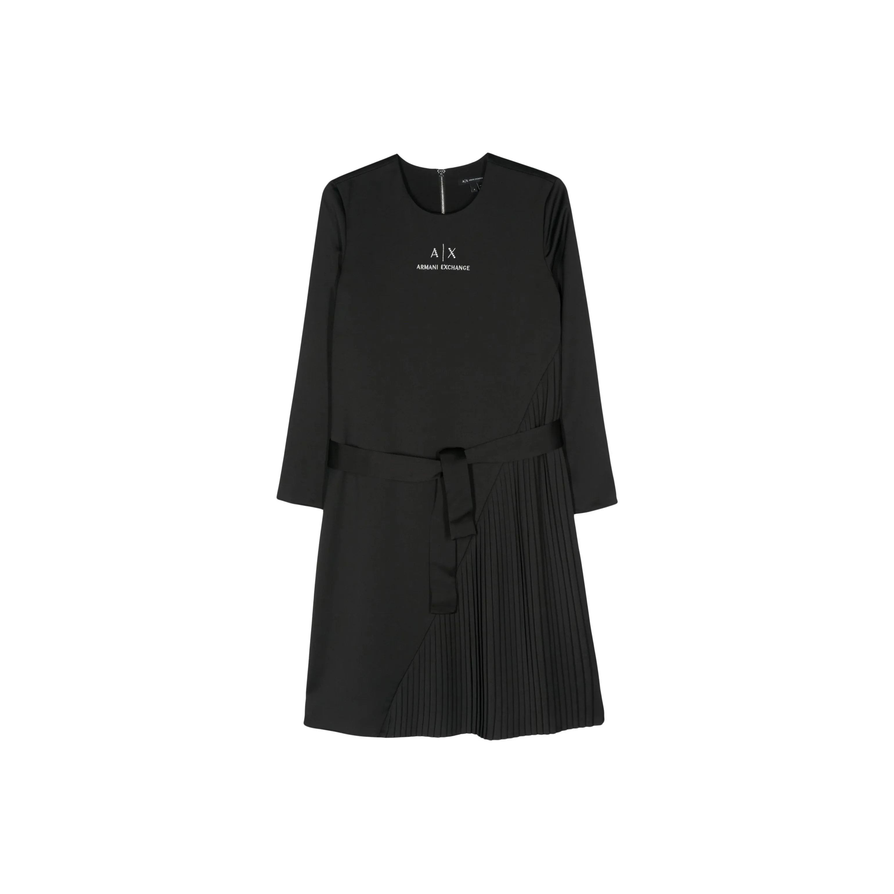 ARMANI EXCHANGEAE SS24 Длинное платье с длинными рукавами женское черное