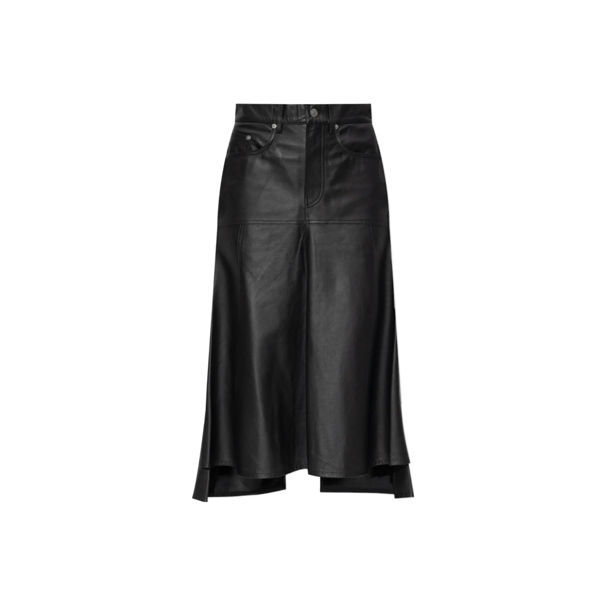 Victoria Beckham Panelled Leather Midi Skirt