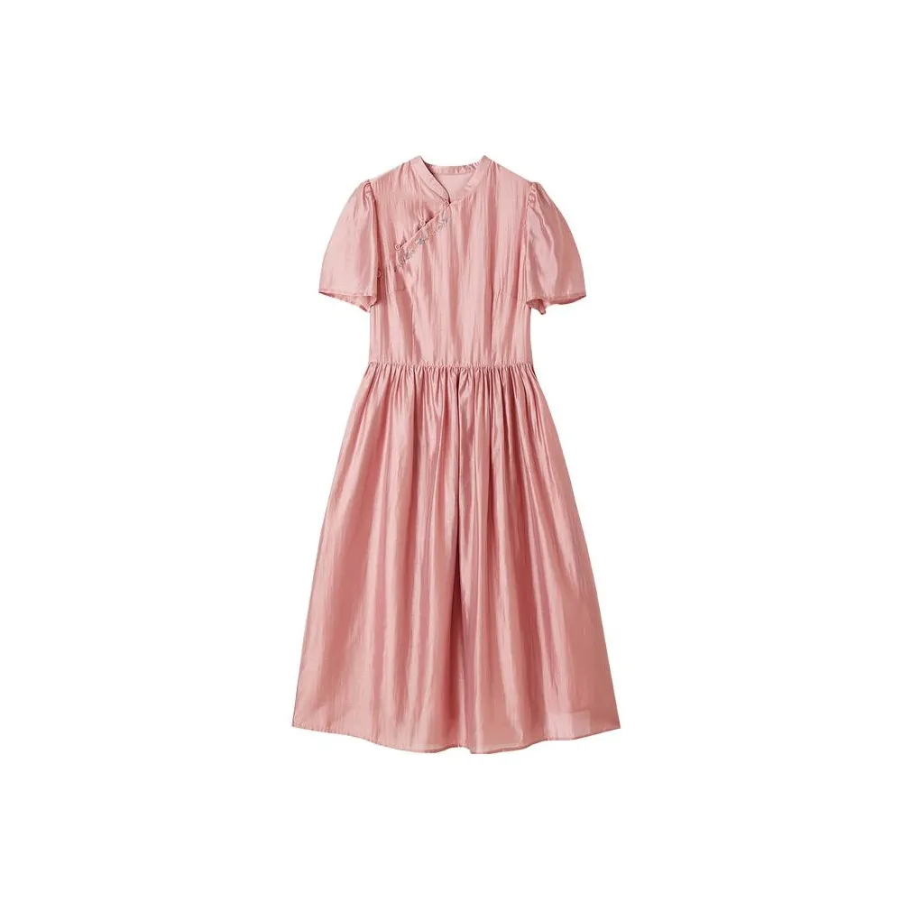 Dme Short Sleeved Dresses Women's Light Peach Pink