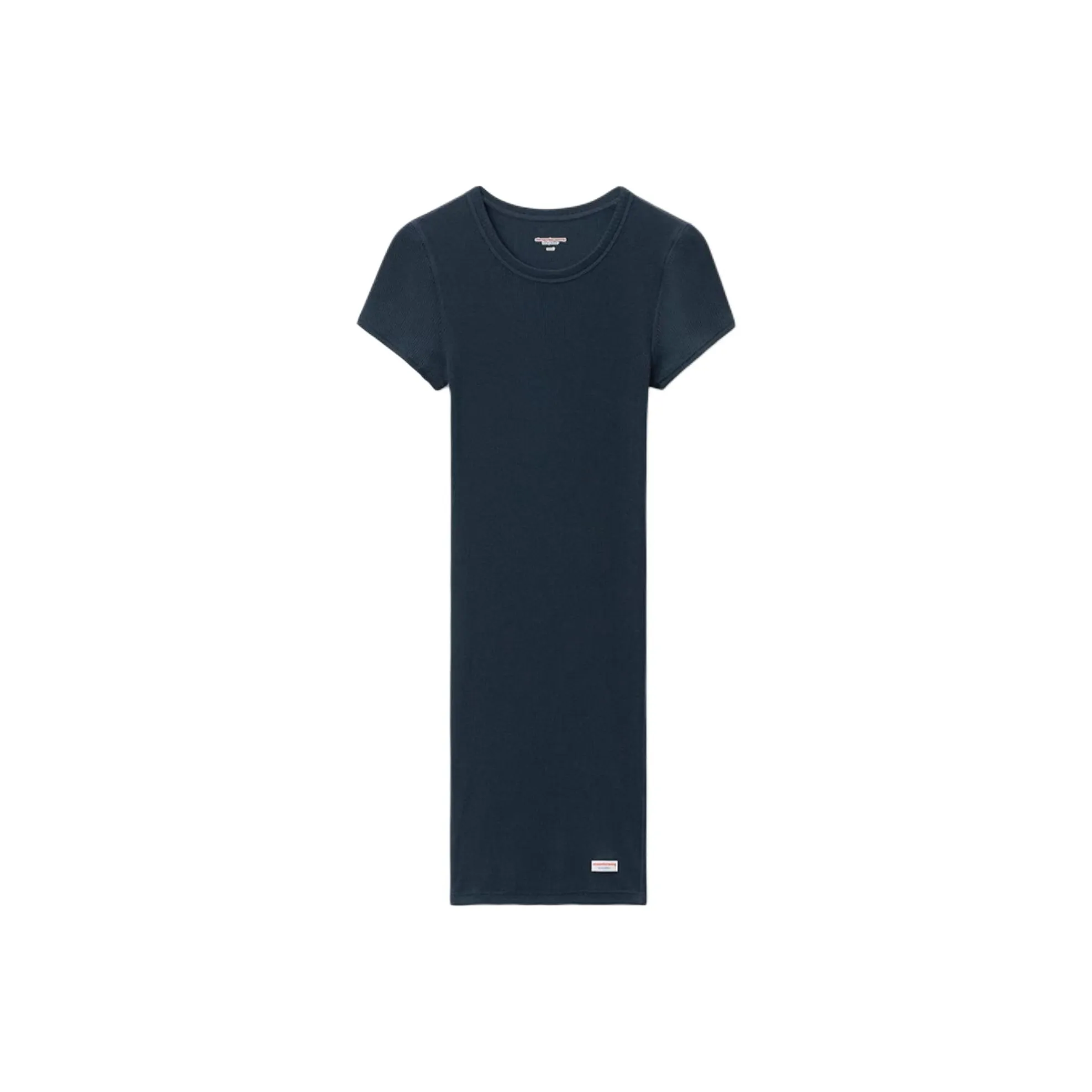 Alexander Wang Bodywear Series SS25 Короткий рукав Платье Женское Морской синий