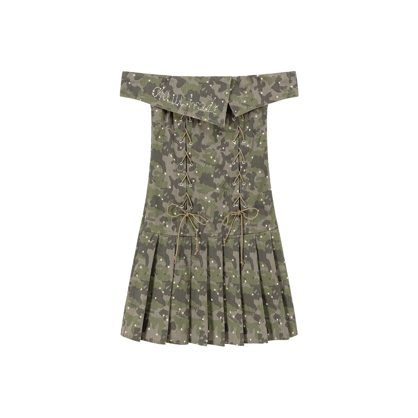 CHUU Slip Dresses Women's Green Camouflage