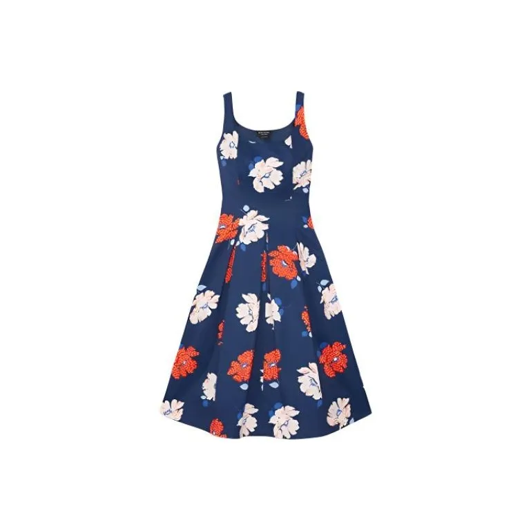 Kate Spade SS24 Sleeveless Dress Women's Marine Blue
