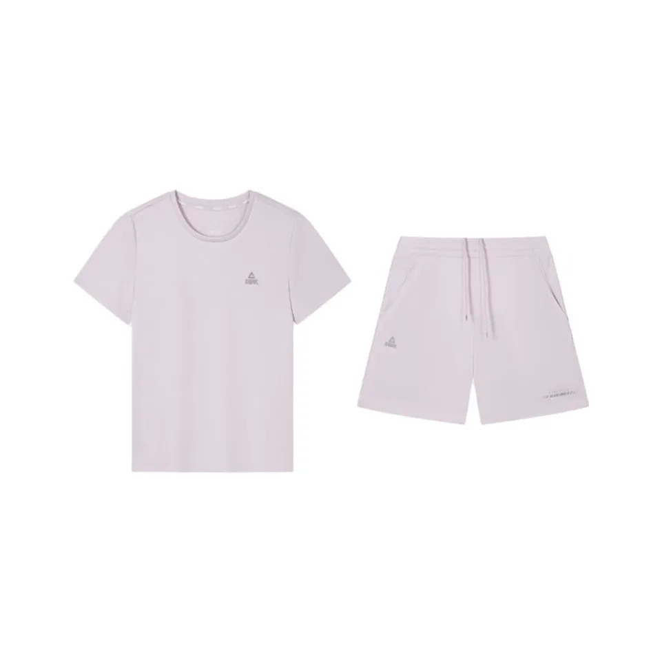 PEAK Повседневный костюм женский светло-розовый фиолетовый