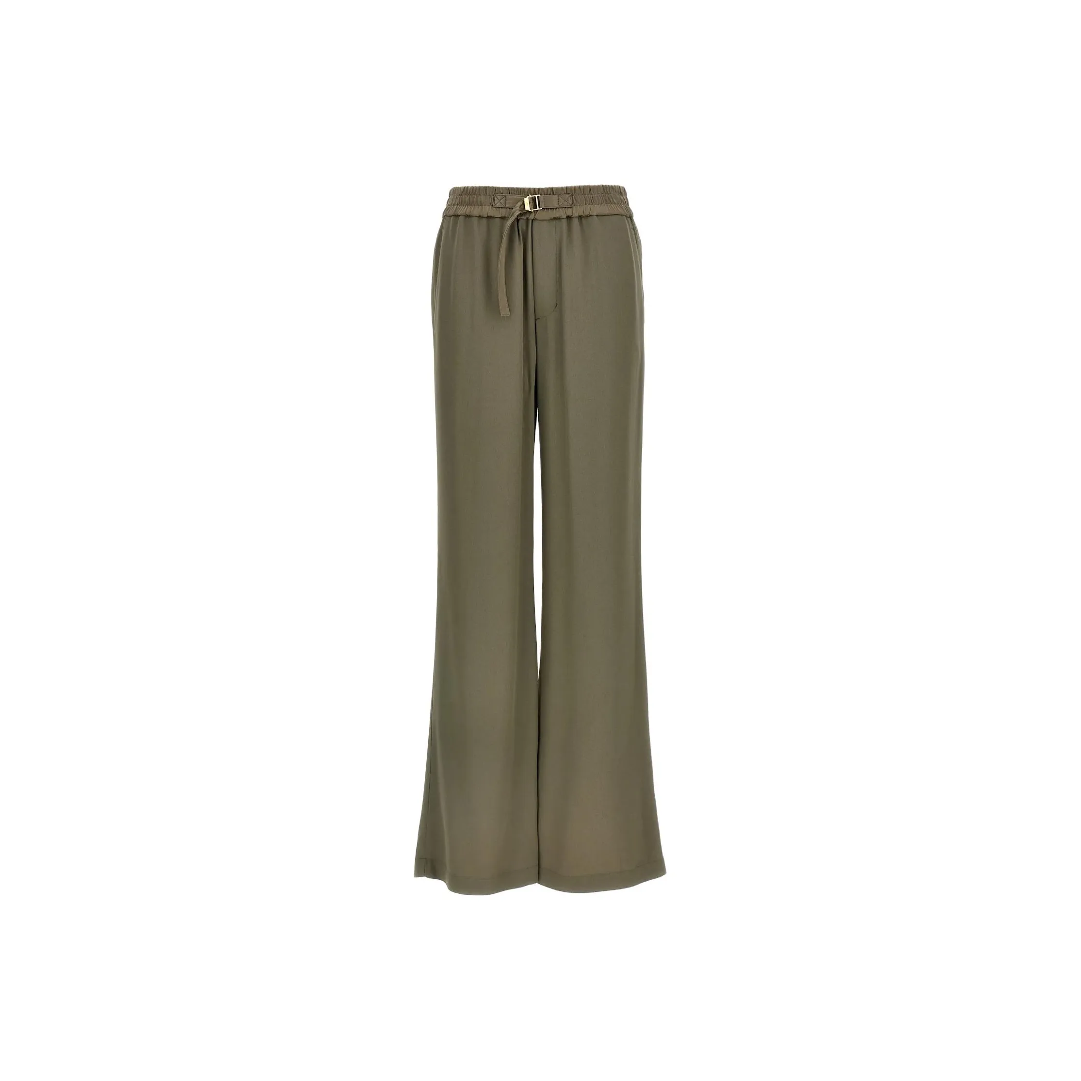 Ami Paris Logo Detailed Drawstring Palazzo Pants