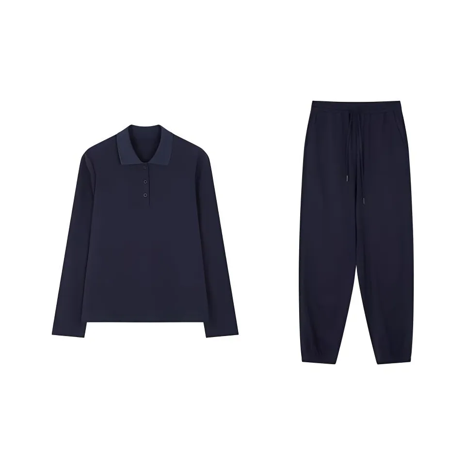 Mo Han Yi Mei Casual Suit Women's Navy Blue