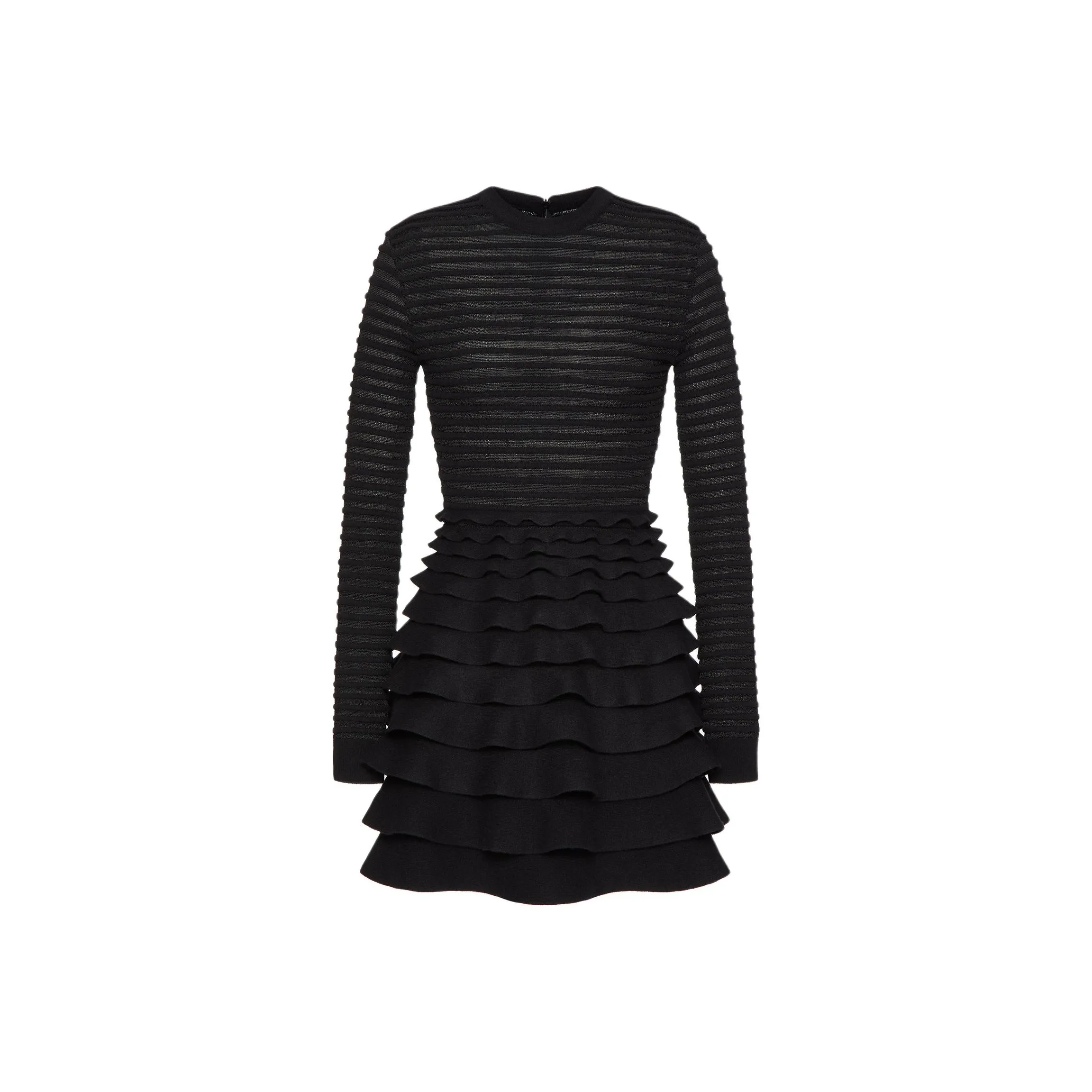 Valentino Garavani Tiered Long Sleeve Mini Dress