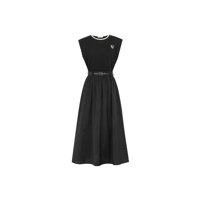 MEIYANG Short Sleeved Dress Women's Black
