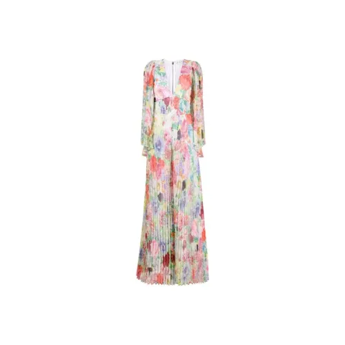 ALICE+OLIVIA Многоцветные Женские Длинные Платья с Рукавами