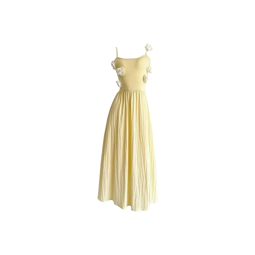 JOSR Slip Dresses Women's Yellow