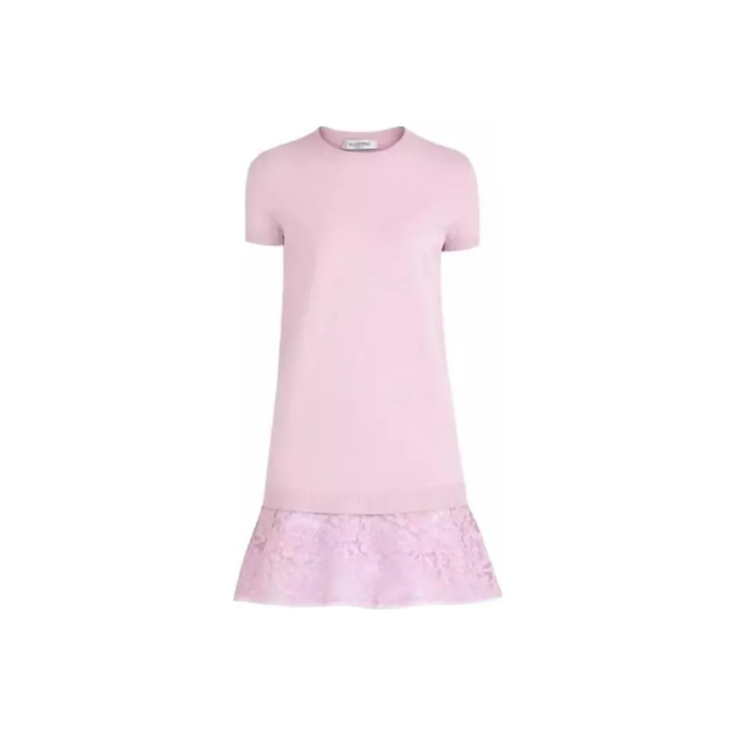 Valentino Short Sleeved Dresses Women's Pink