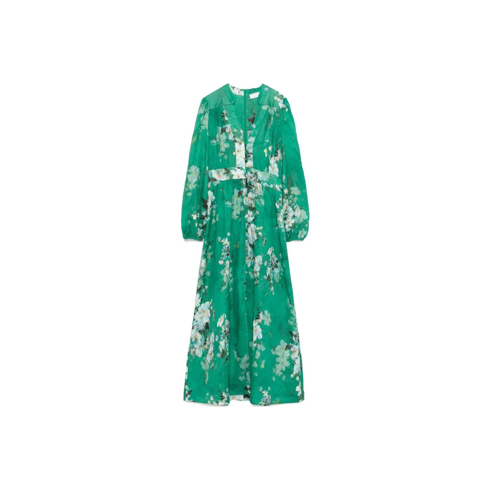 Zimmermann Everley Plunge V Neck Midi Dress